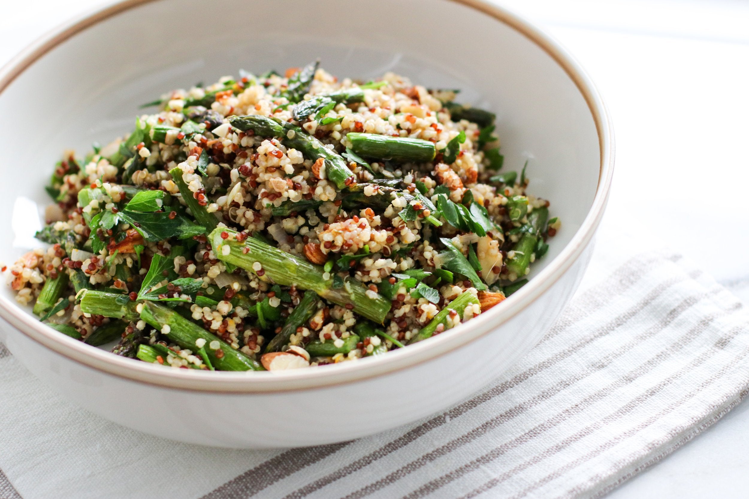 Quinoa with Asparagus and Meyer Lemon