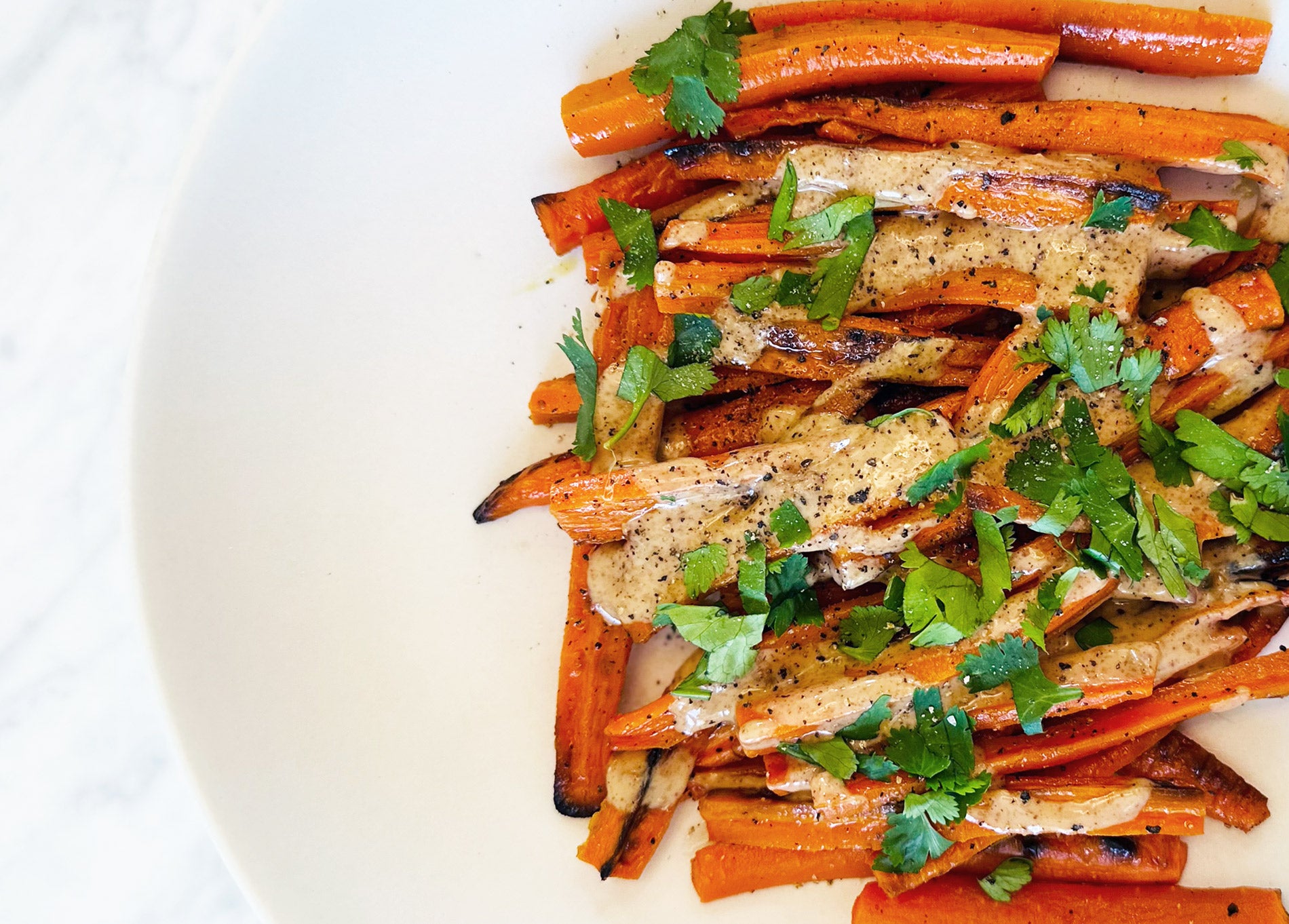 Roasted Heirloom Carrots with Creamy Almond Butter Drizzle Sarah