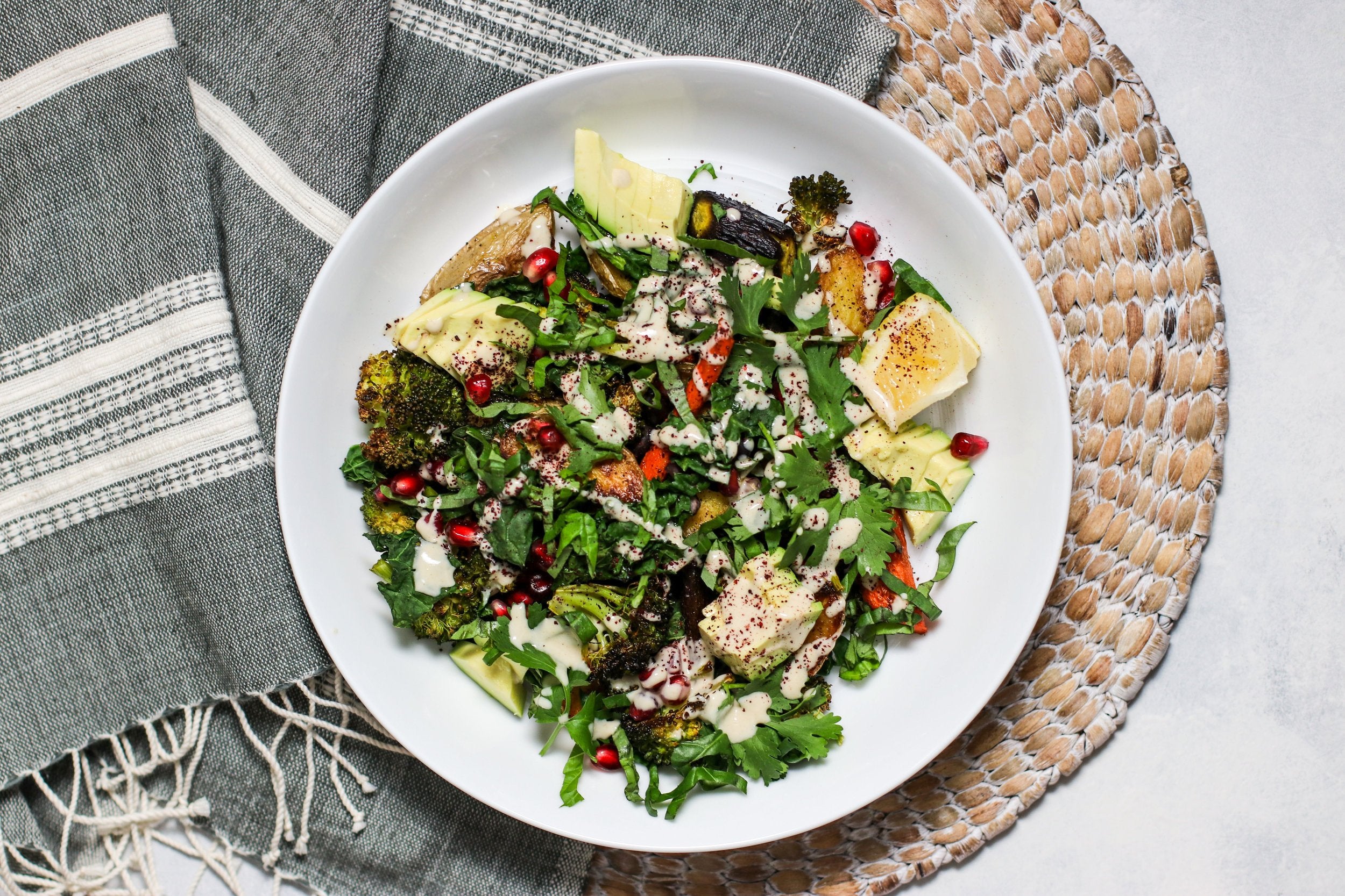 Roasted Veggie Bowls with Kale & Black Beans