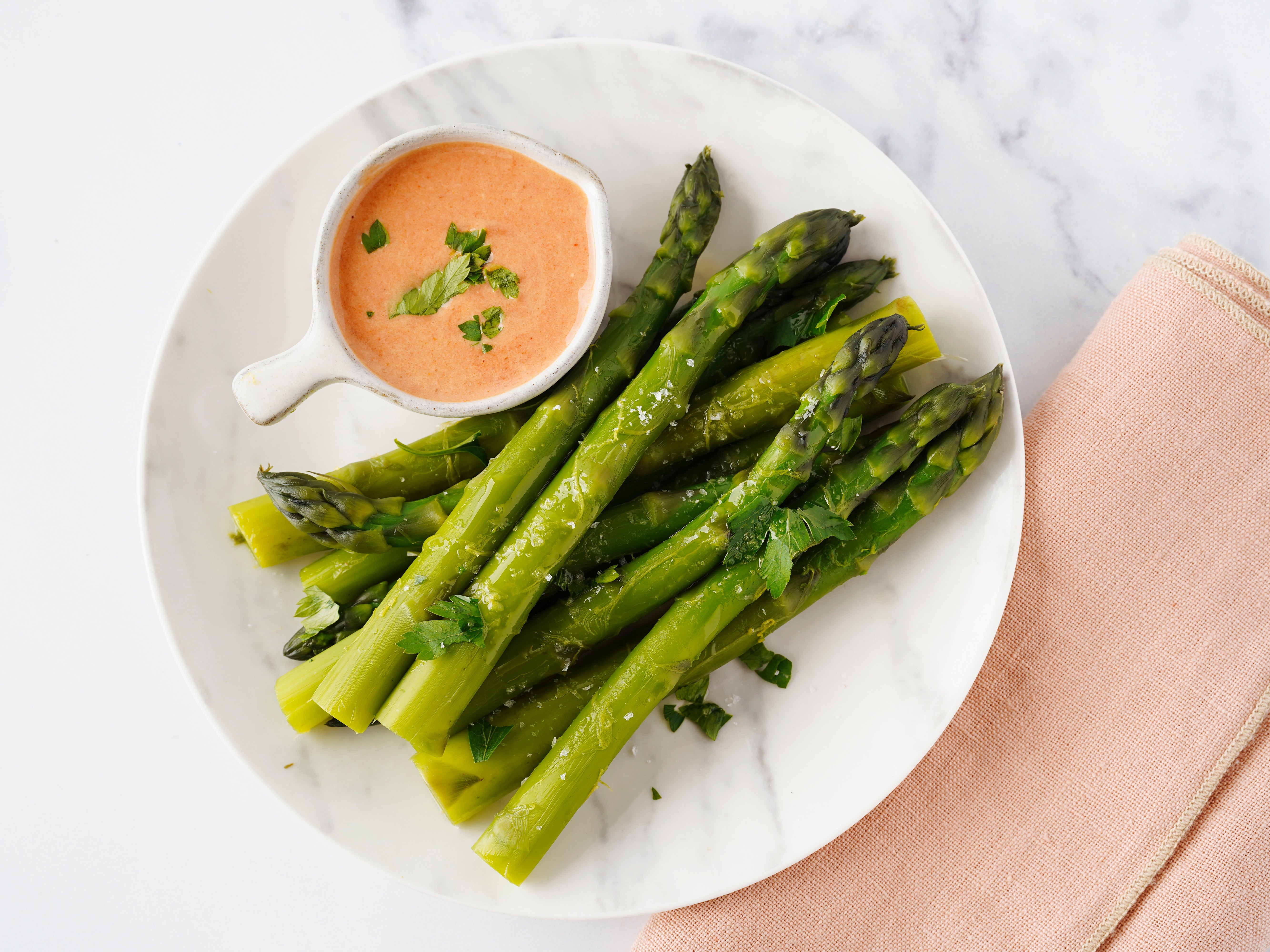 Roasted Asparagus with Romesco Dip – Sarah Wragge Wellness