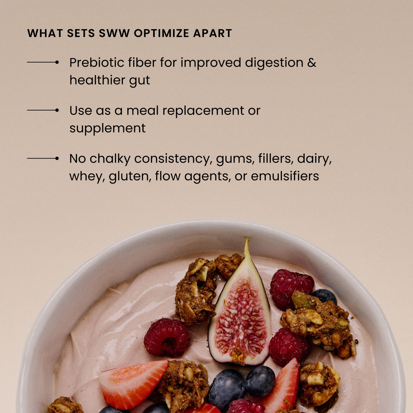 SWW® Optimize Protein & Fiber Powder