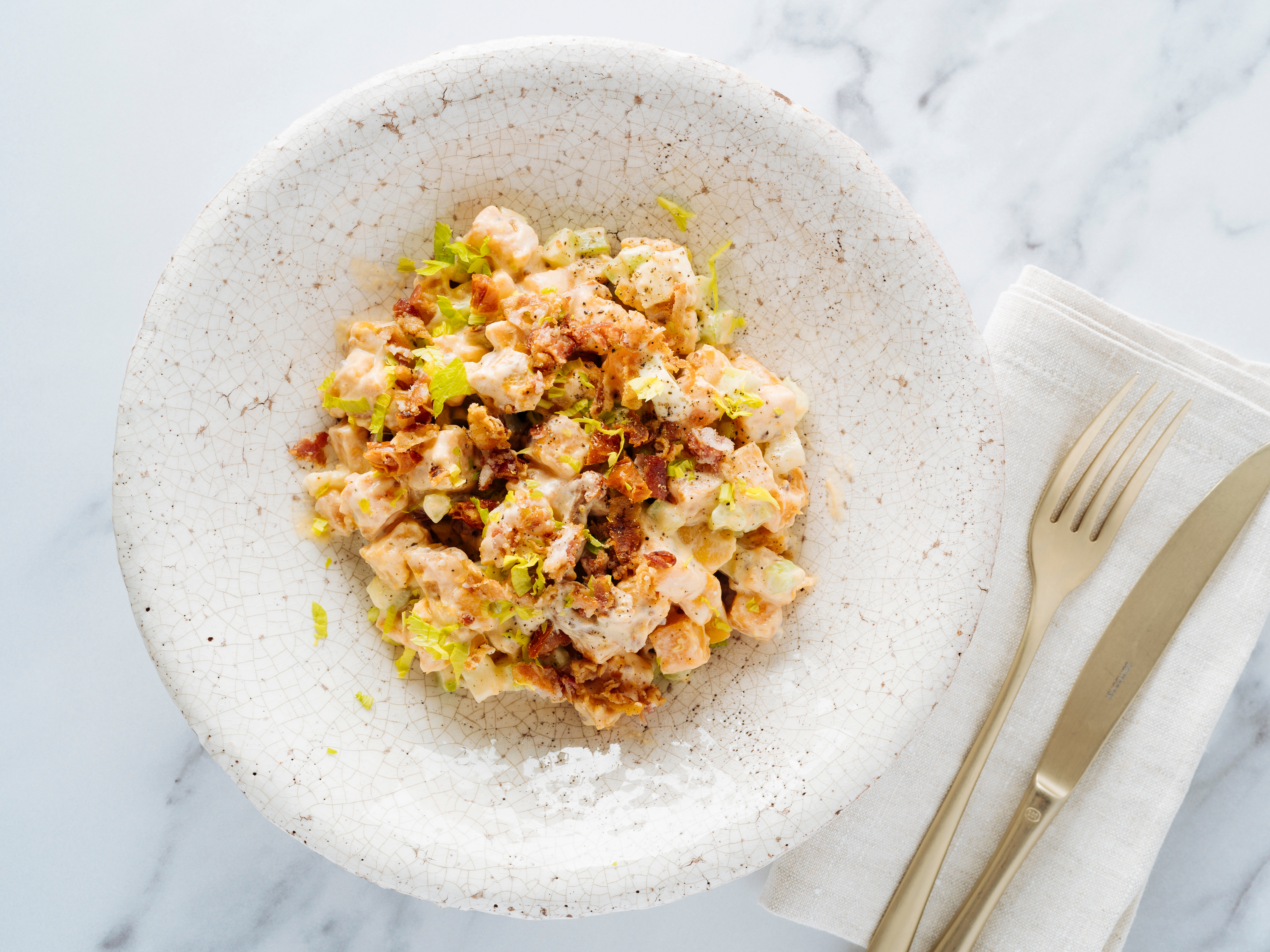 Smokey Honey Mustard Sweet Potato Salad