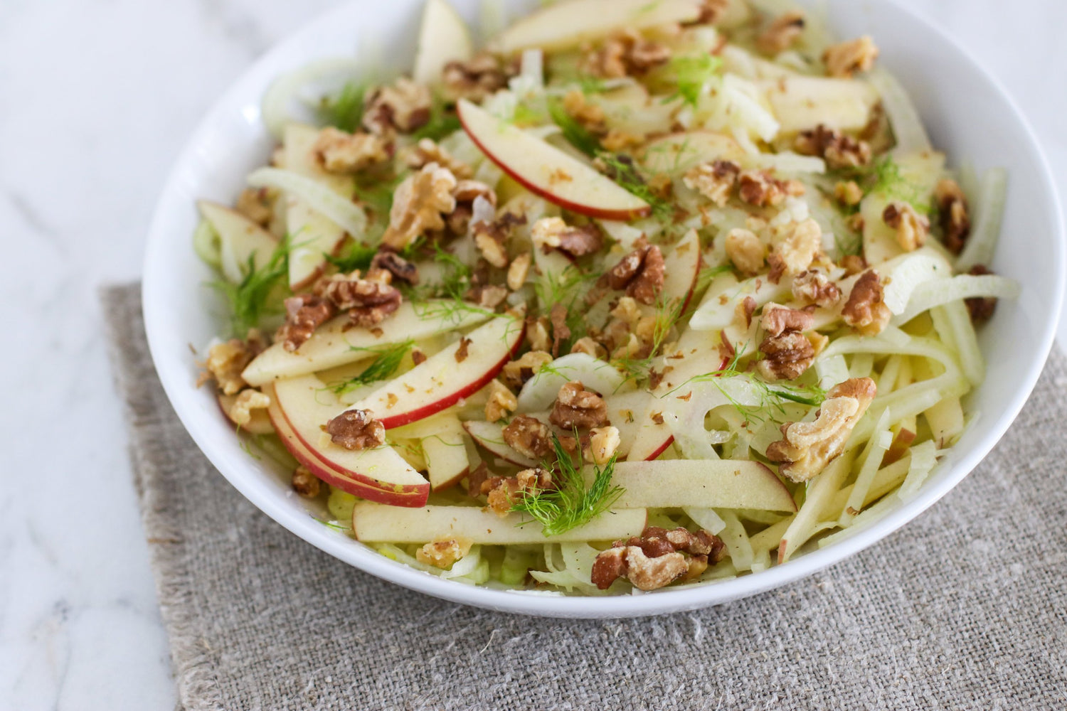 Apple Fennel Walnut Salad