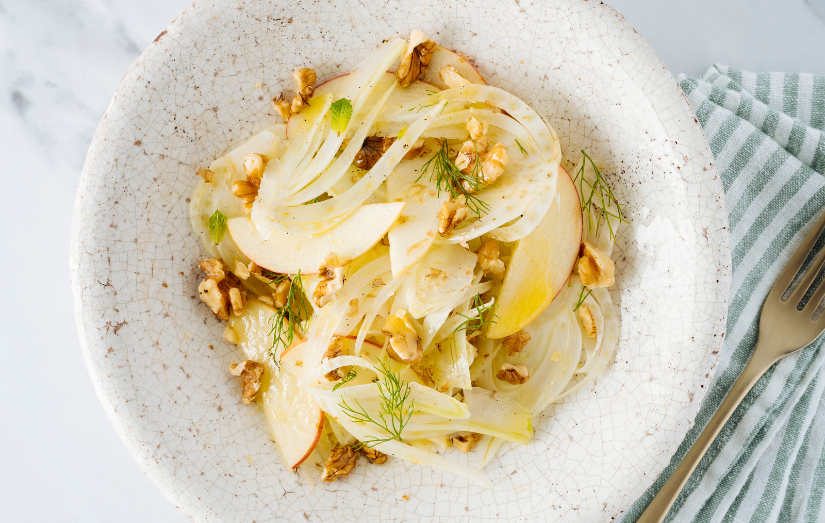 Apple Fennel Walnut Salad