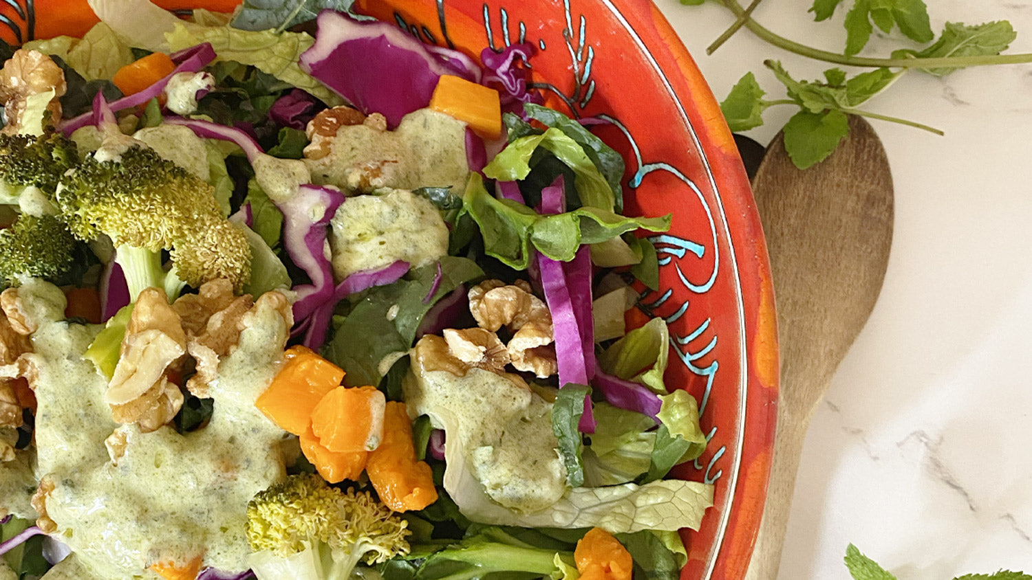 Roasted Fall Salad With Fresh Mint Vinaigrette