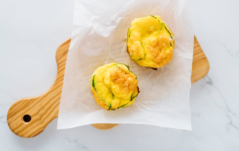 Zucchini, Mint and Soft Goat Cheese Egg Cup