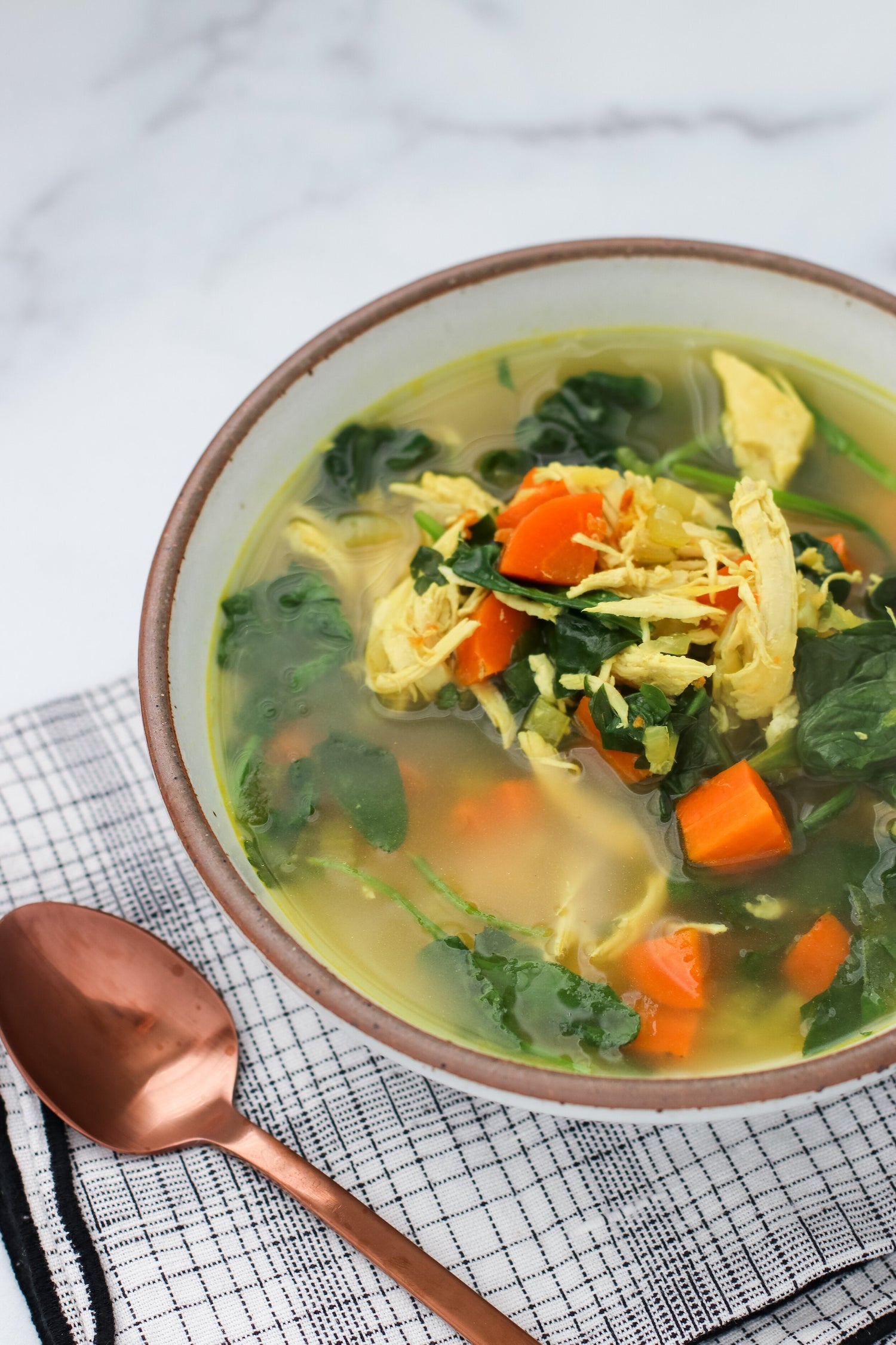 Immune-Boosting Turmeric Ginger Chicken (or Chickpea) Soup