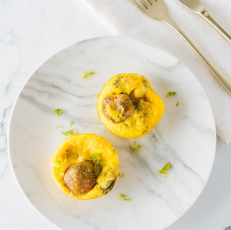 Sausage and Dill Egg Cups