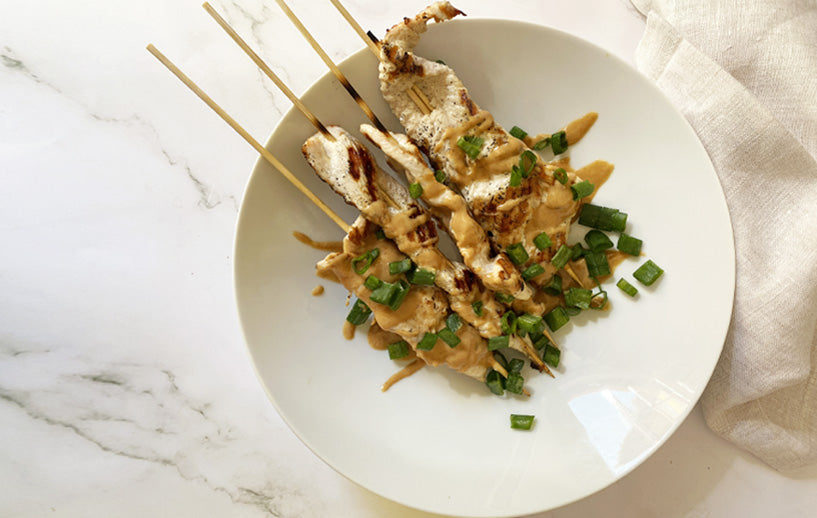 Turkey Skewers with Peanut Sauce