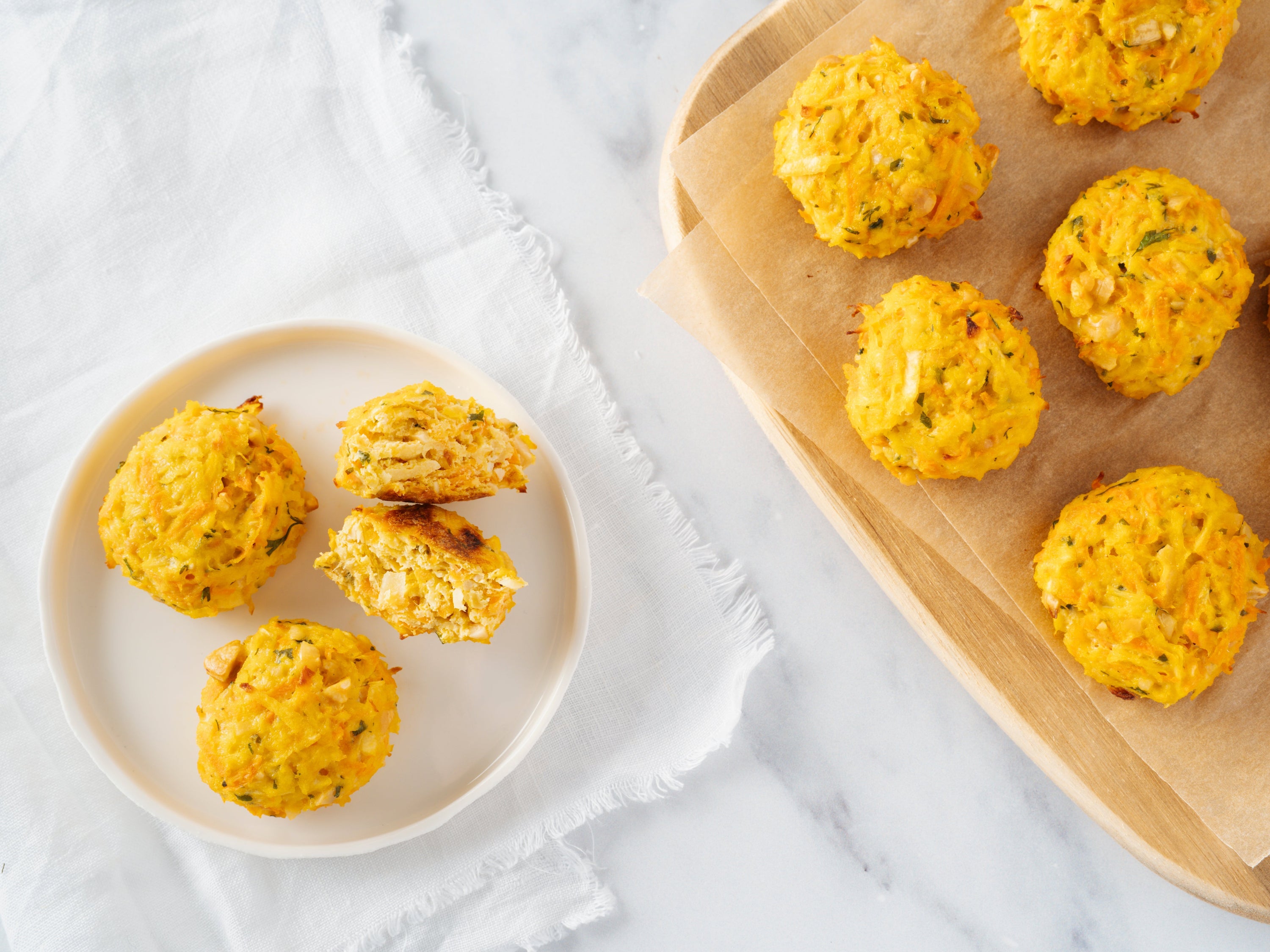 Asian Inspired Carrot and Parsnip Meatless Meatballs
