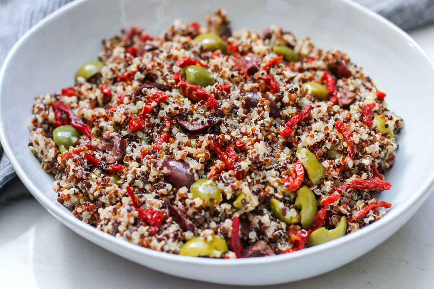 Quinoa with Sun-dried Tomatoes and Olives