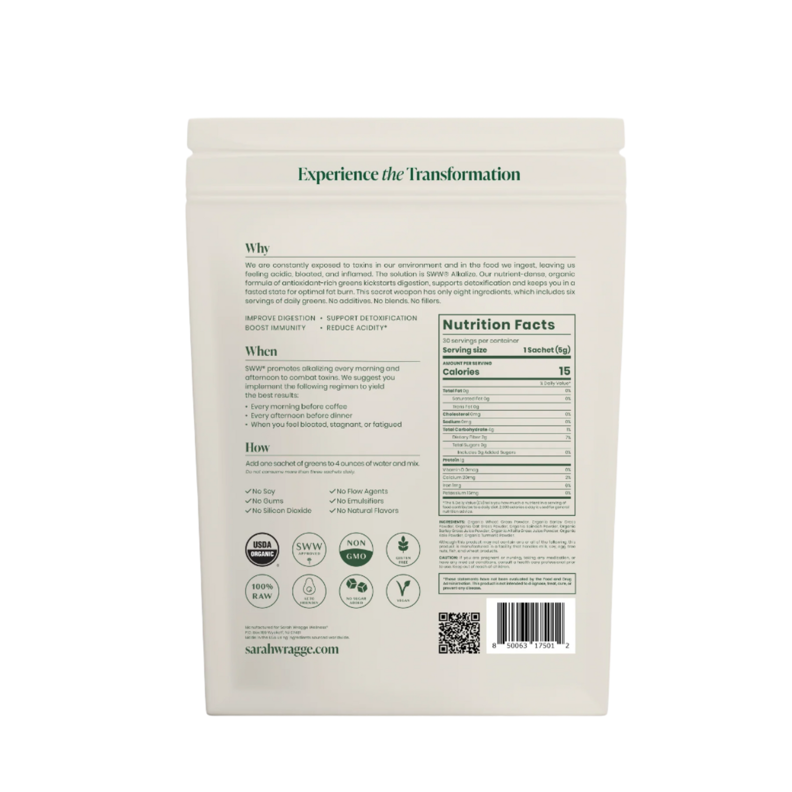 SWW® Alkalize Greens Powder